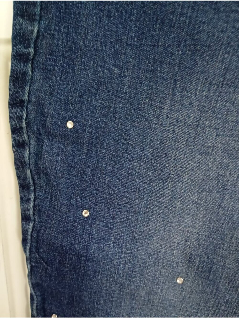Chicos Womens Rhinestone Embellished Stretch Denim Jeans Size 3 Regular - Picture 6 of 9